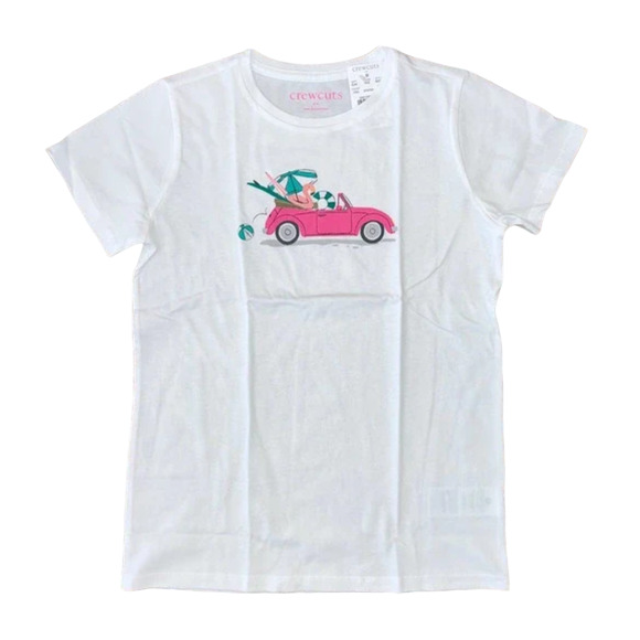 J. Crew Factory Other - NWT J. Crew Girls' White W/Summer Vacation Car Graphic Cotton Tee